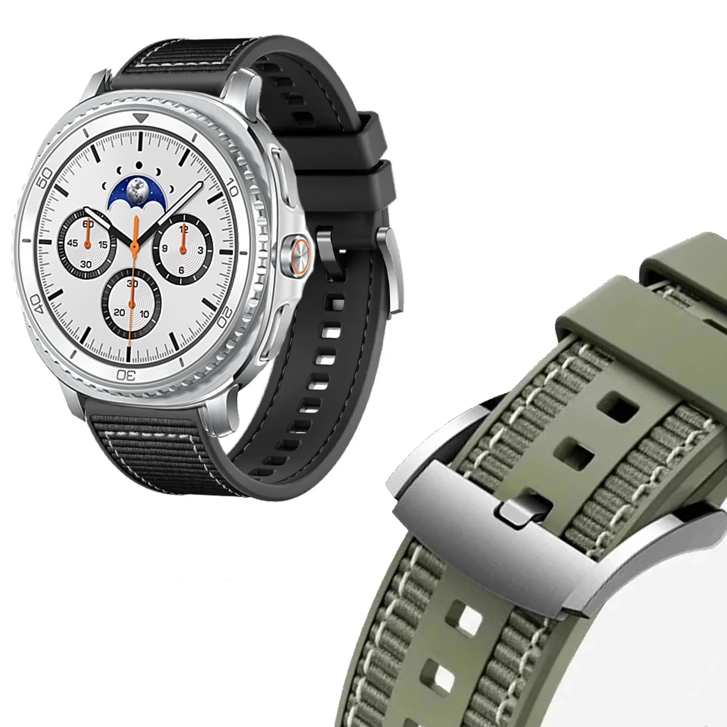 Cinturino in nylon + silicone per Samsung Galaxy Watch 8/8 cinturino classico 40mm 44mm Bracciale composito correa Galaxy watch ultra 2025 47mm