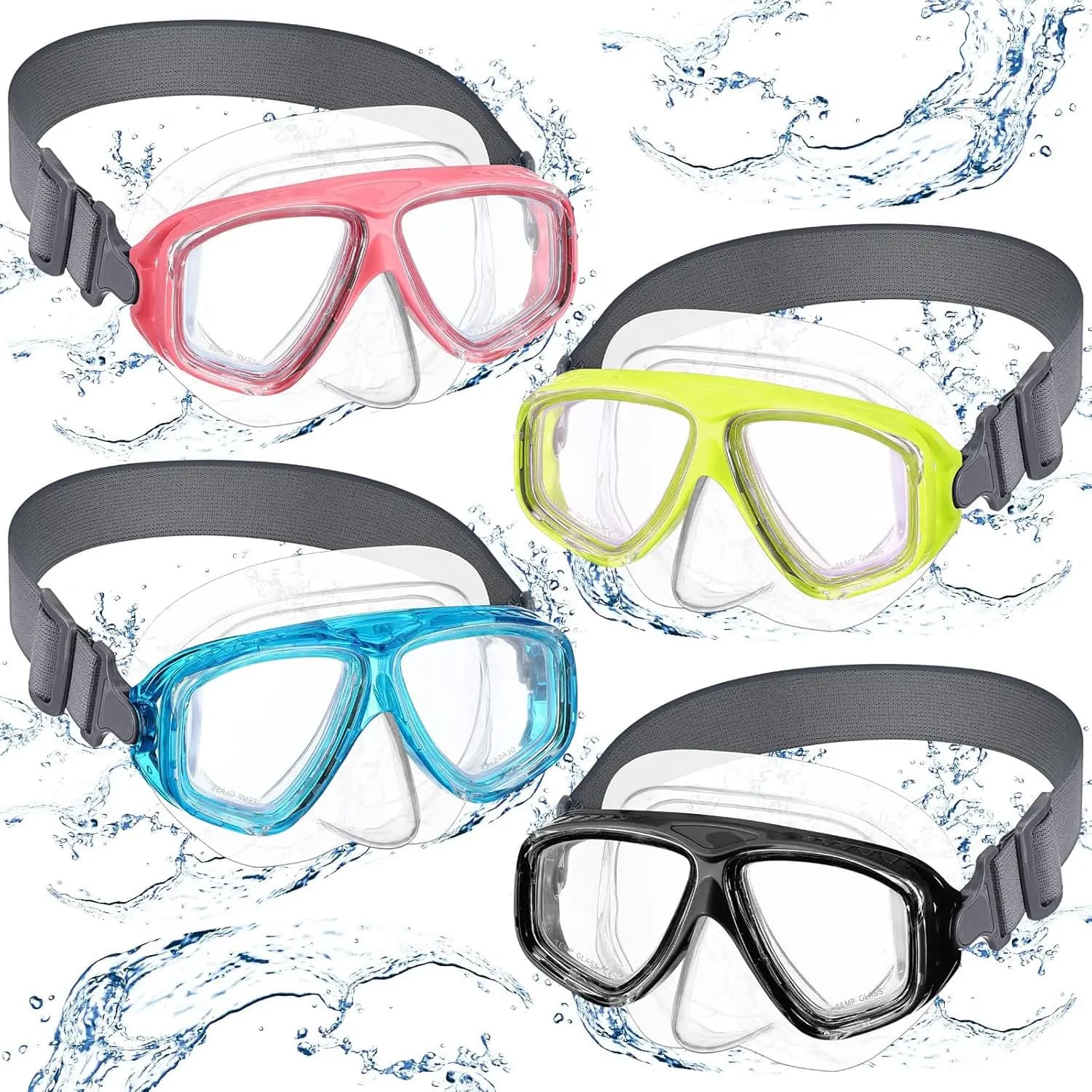 Swimwear for Children and Boys with Naso Cover, Adjustable Strap, Water Scuba Mask Waterproof for Kids and Teenagers
