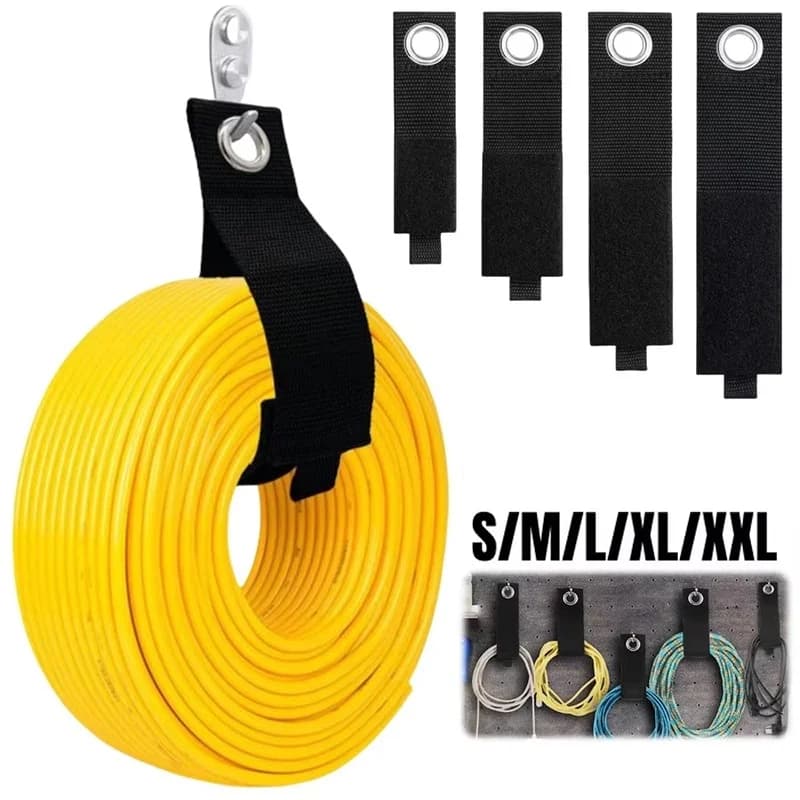 Cinghie di Fissaggio Resistenti Riutilizzabili in Nylon, Organizzatore per Cavi di Prolunga, Fascette per Cavi Auto, Accessorio per Organizzazione Tubi