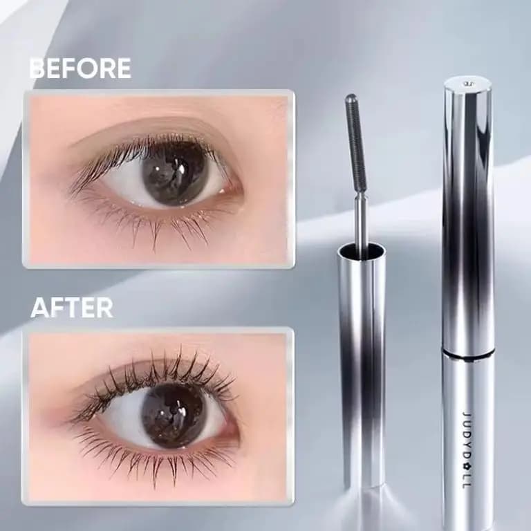 Stainless Steel Mascara Judydoll Long Volumizing Incurrant Long Life Waterproof Anti-Sweet with Silk Fibers for Extension Eyelash