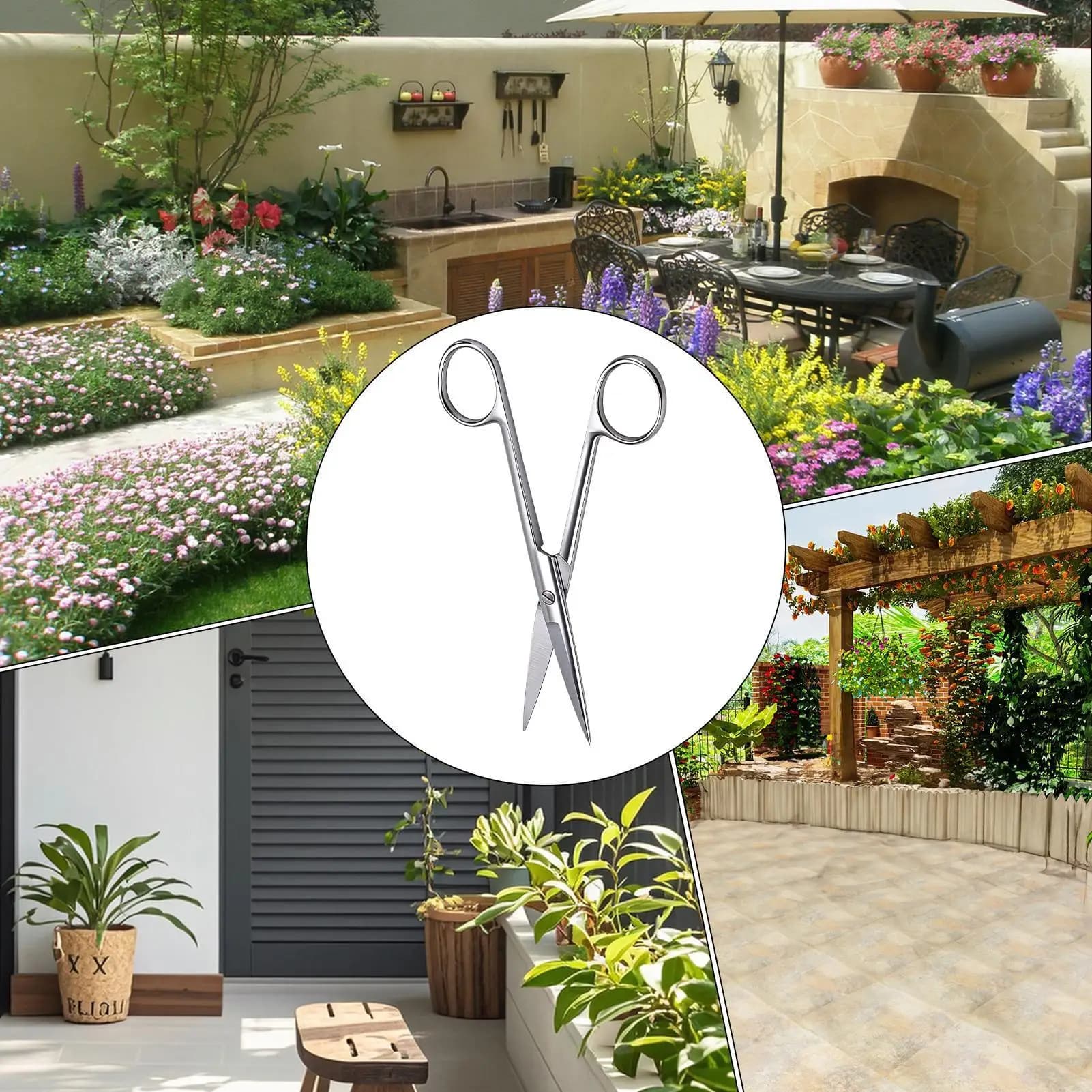 Stainless Steel Plant Scissors, Potential Precision Cesols, Garden Scissors for Interior and Exterior, Courtyard, Patio, Veranda, Prato