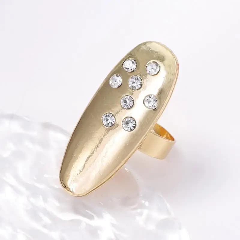 Retro Style Geometric Teardrop Rings for Women Artistic Fashion Accessory Personalized Design