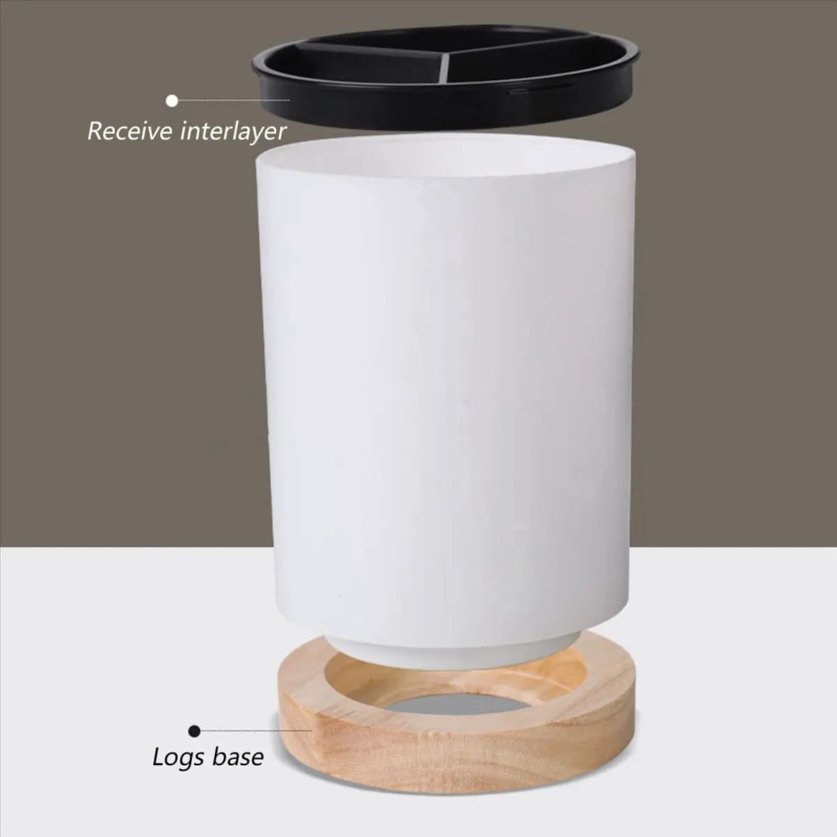 [CNIM] 2X Storage box for cutlery with three compartments, knife holder, forks, spoons and wands, kitchen organizer B