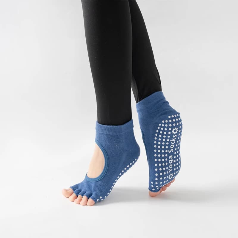 Women's five-tip Yoga Socks Without Backrest Women's Dance Socks Cotton Unslip Open Breathable Sports Socks for Pilates