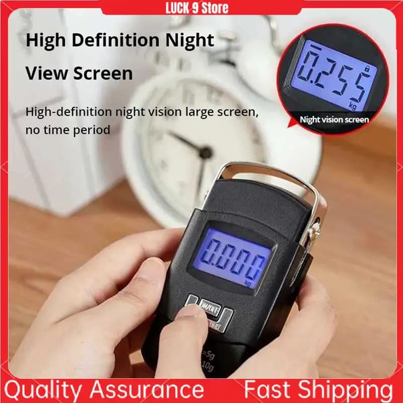 Bilancia elettronica portatile per bagagli da 50 kg Display digitale Bilancia Express Gancio Mini bilancia Utensili da cucina-AB52