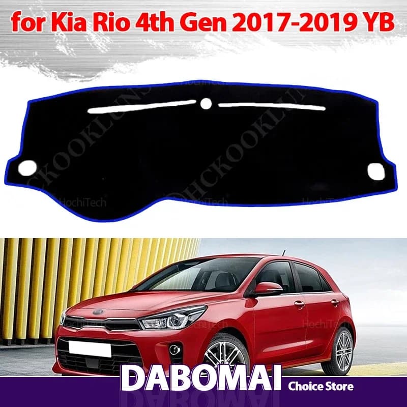 Dashboard Cover Board Anti-Slip Mat Protect Pad Car Accessories Sunshade Carpet Rug for Kia Rio 4th Gen 2017 2018 2019 YB