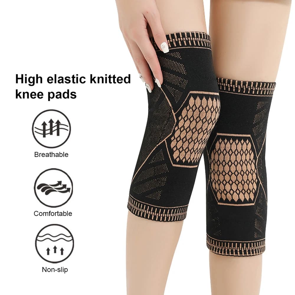 1 paio di maniche a compressione per ginocchio in grafene – Ginocchiera per donna uomo, artrite – tecnologia di riscaldamento avanzata, ideale per la corsa in palestra