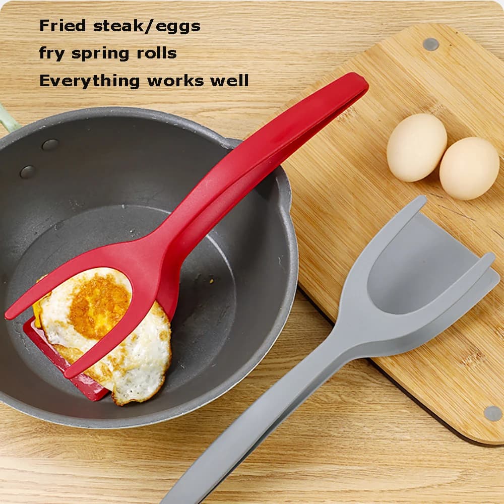 Double-tip nylon spatula for wok, heat-resistant non-stick kitchen tool, for frying, pancake kitchen gadget, for food use