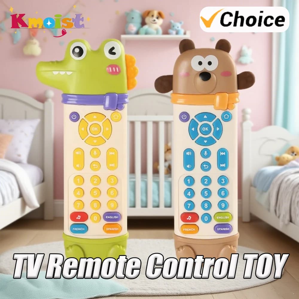 Intelligent Educational Toys Child TV Remote Control Baby Mobile Phones Crocodile Teeth Grinding Toy Kids Birthday Gifts