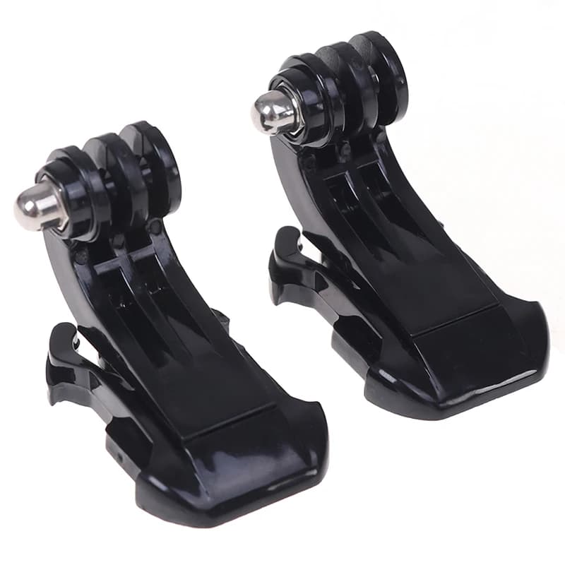 2 pezzi J-Hook Buckle accessori per montaggio superficiale Action Camera casco Base fissa