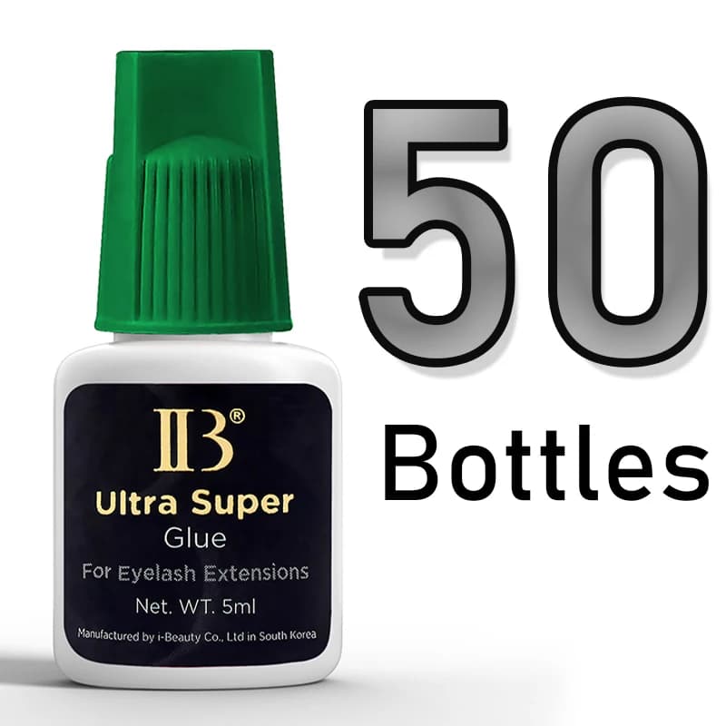 50 Bottiglie IBeauty Ultra Super Colla per Estensioni Delle Ciglia 5ml IB Tappo Verde False Lash Adesivo Strumenti di Trucco Corea Forniture Cola