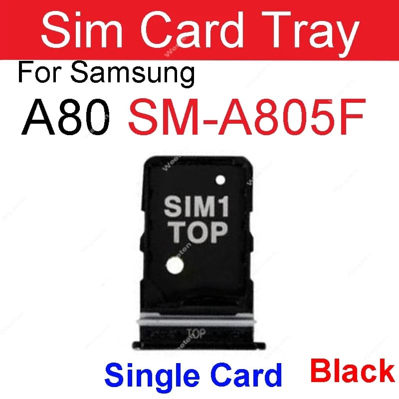 1PCS For Samsung Galaxy A80 A90 SM-A805F SM-A905F SIM Card Slot Tray Micro SD Sim Card socket holder Adapter Replacement Repair