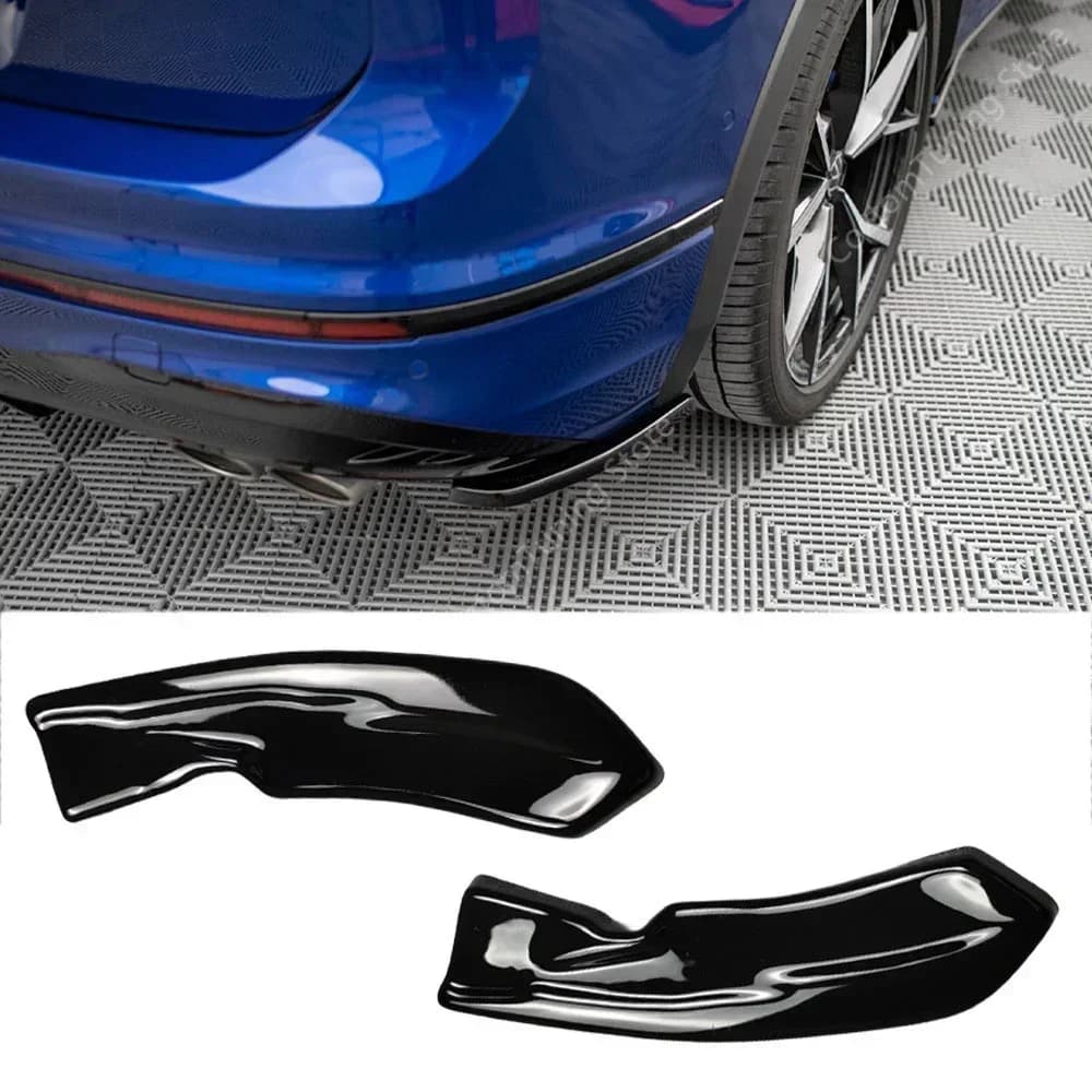 Maxton Style Gloss Side Rear Splitter For VolksWagen Tiguan R Facelift Bumpers Rear Diffuser Lip Bodykits 2021-2023 Tuning