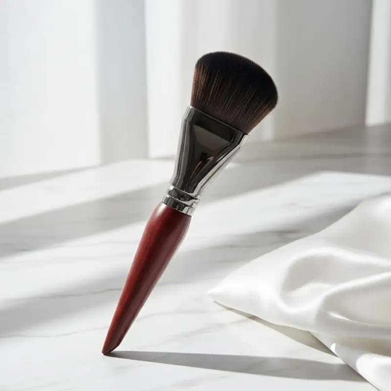 Pennello per fondotinta piatto professionale, 1 pezzo, per base trucco liquida e in crema, effetto naturale a lunga durata