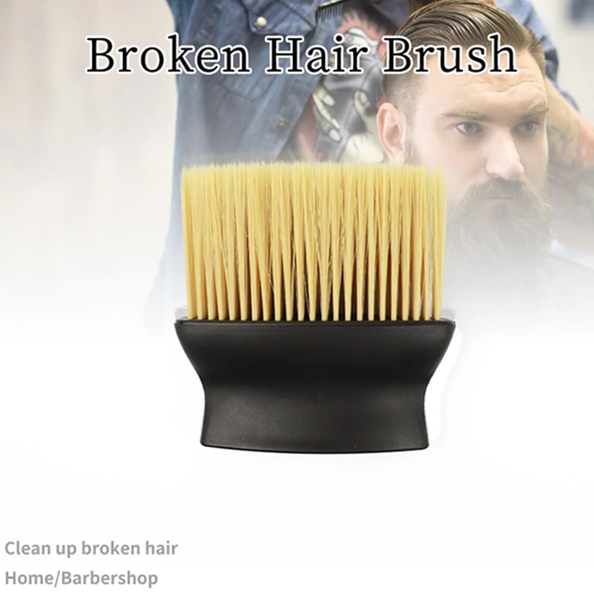 Flat head hair brush for hair and neck cleaning, suitable for haircut and facial cleaning For hair accessories