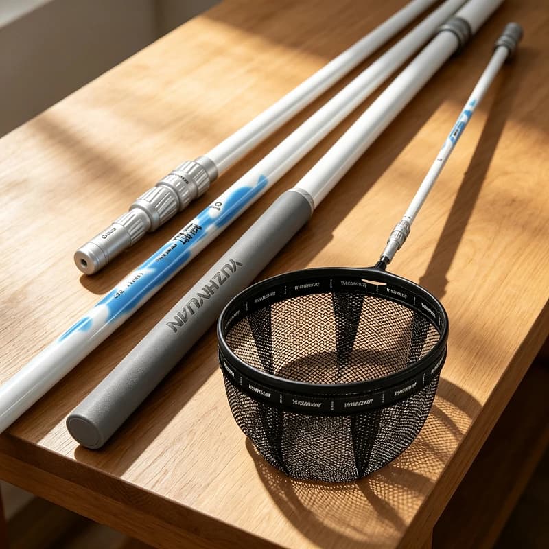 Monster Big Game Landing Net,Thickened&Hardened Ultra-Stiff Frame, Non-Bending Telescopic Pole,Complete Heavy Duty Fishing Scoop