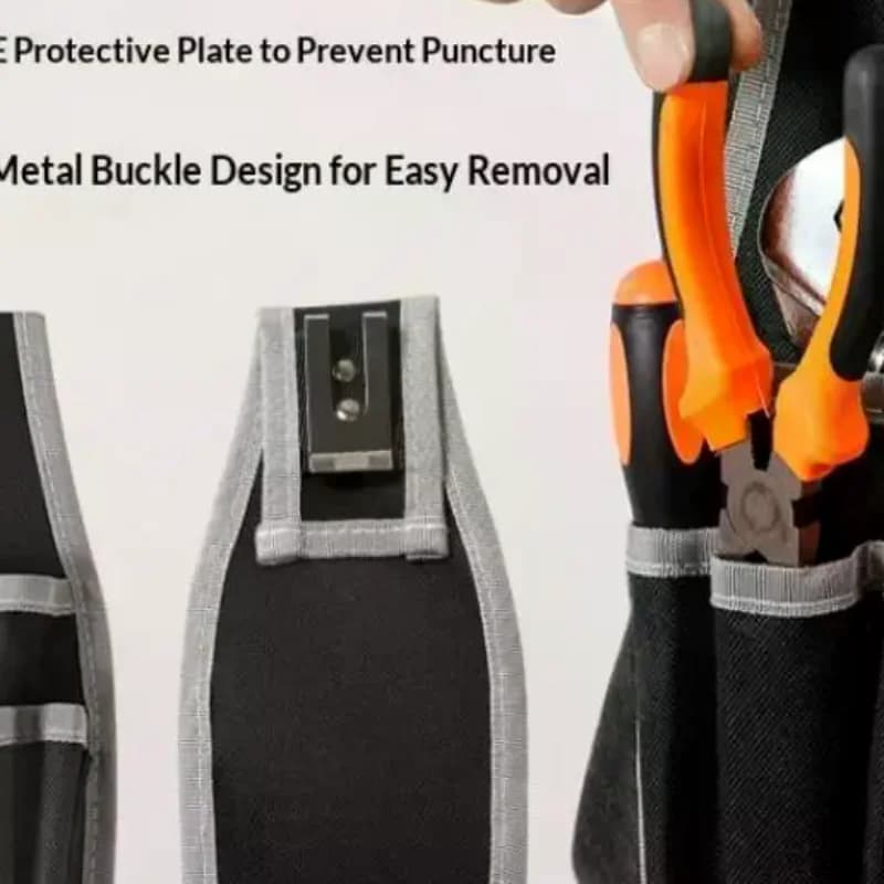 New Wear-resistant Tool Waist Bag Oxford Cloth Multilayer Storage Tool Belt Hanging Bag Thickened Electrician Tool Bag