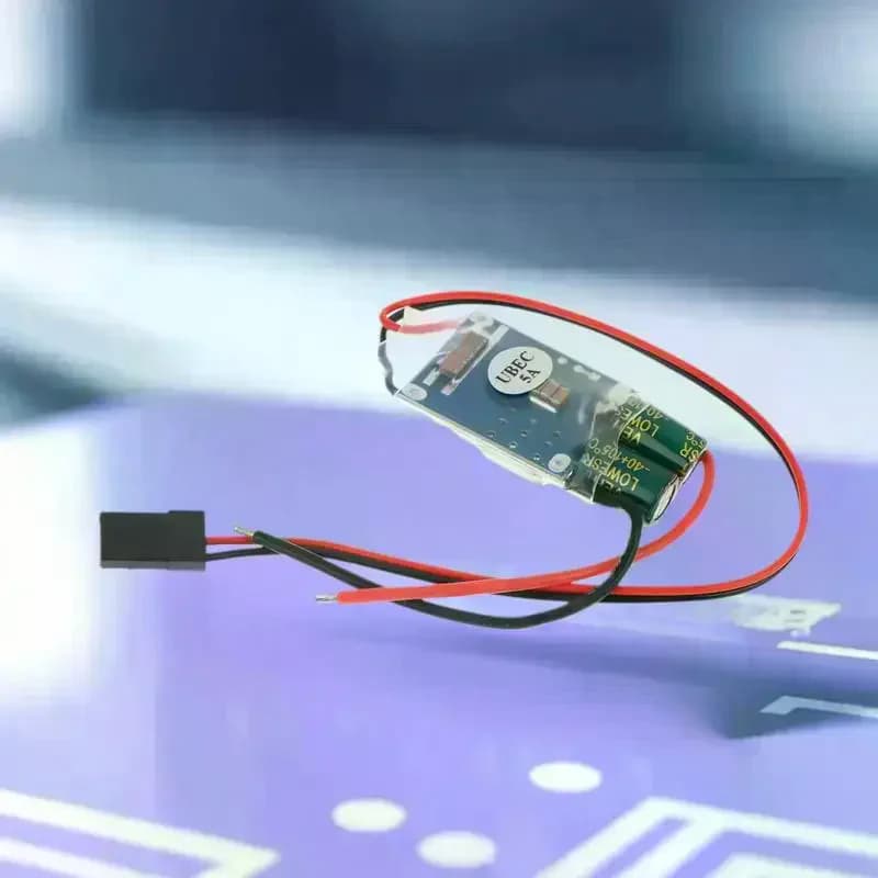 UBEC-5A drone power supply for RC receiver, 2-7S BEC low noise RF, fully shielded switch regulator to avoid interference