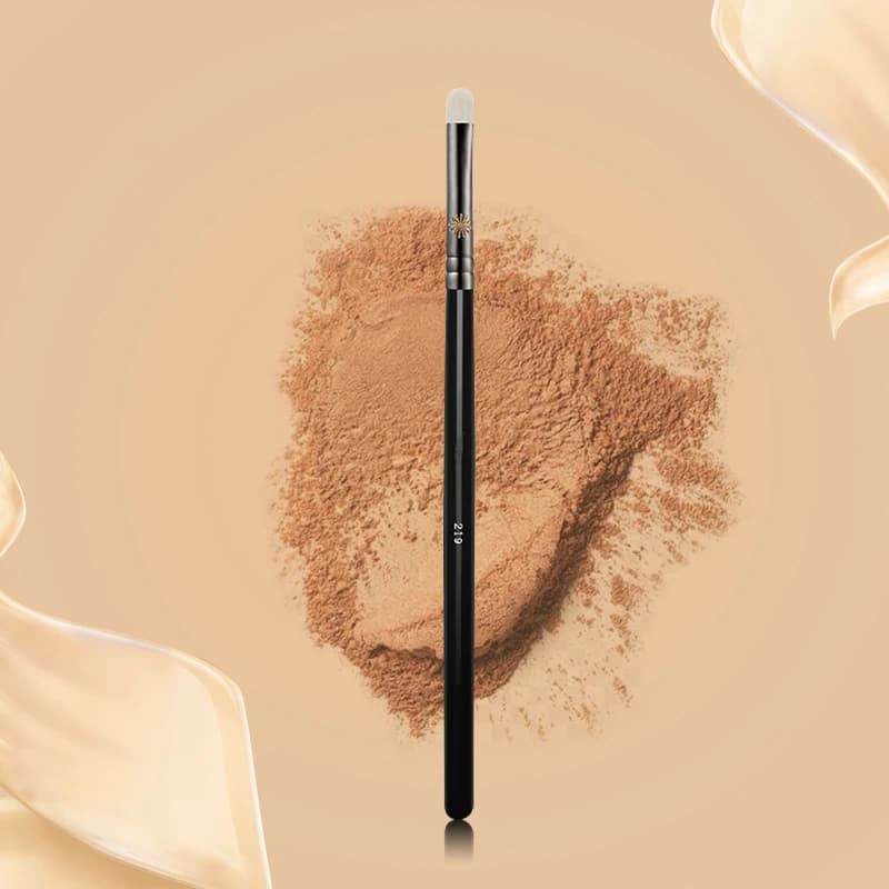 Pennello per trucco Piccasso grigio n. 219 Spazzola per toelettatura bianca Spazzola per toelettatura professionale in morbida lana bianca in legno massello