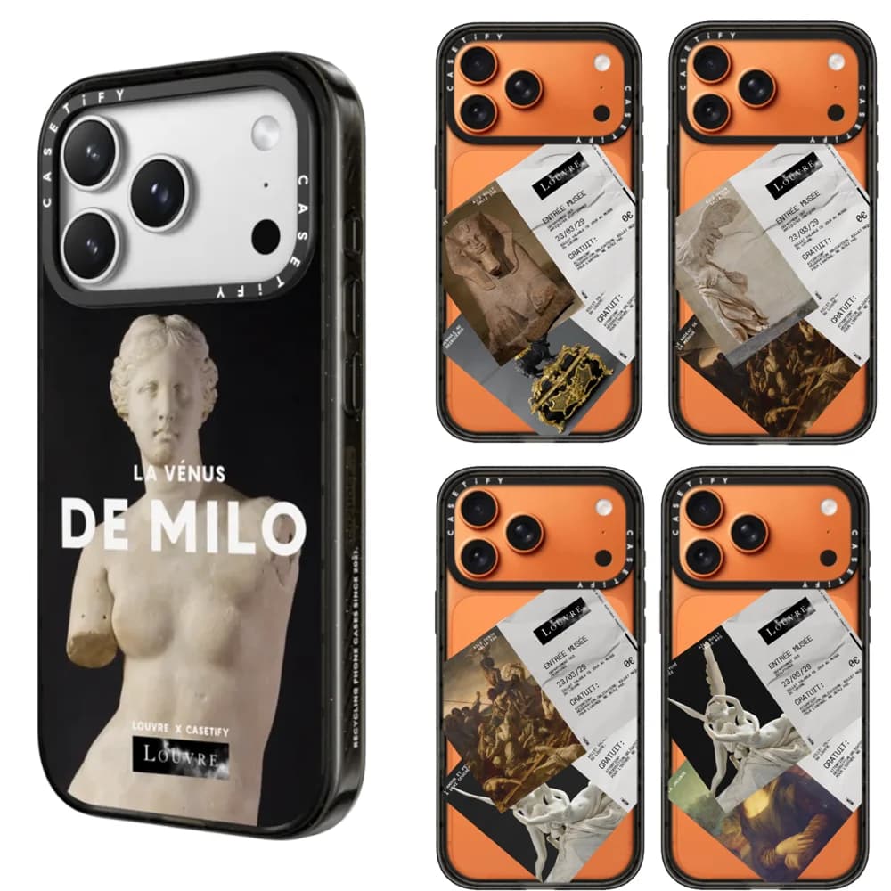 CASETiFY Serie Louvre Art, Custodia Magnetica Antiurto per iPhone 13 14 16 17 Pro Max Air 15 Plus, Cover Protettiva