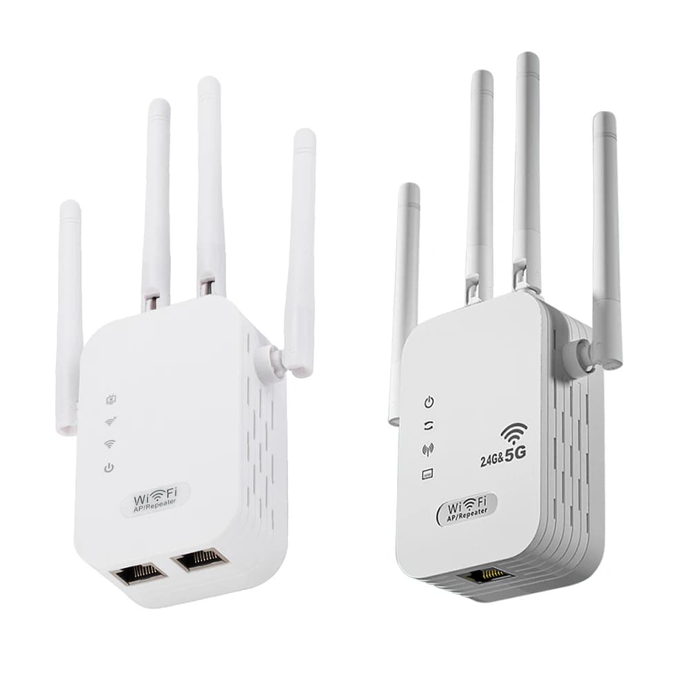 Ripetitore WiFi wireless 1200Mbps con porta WAN/LAN Ripetitore di segnale Wi-Fi dual-band 2.4G/5G Extender di rete a lungo raggio Home Office