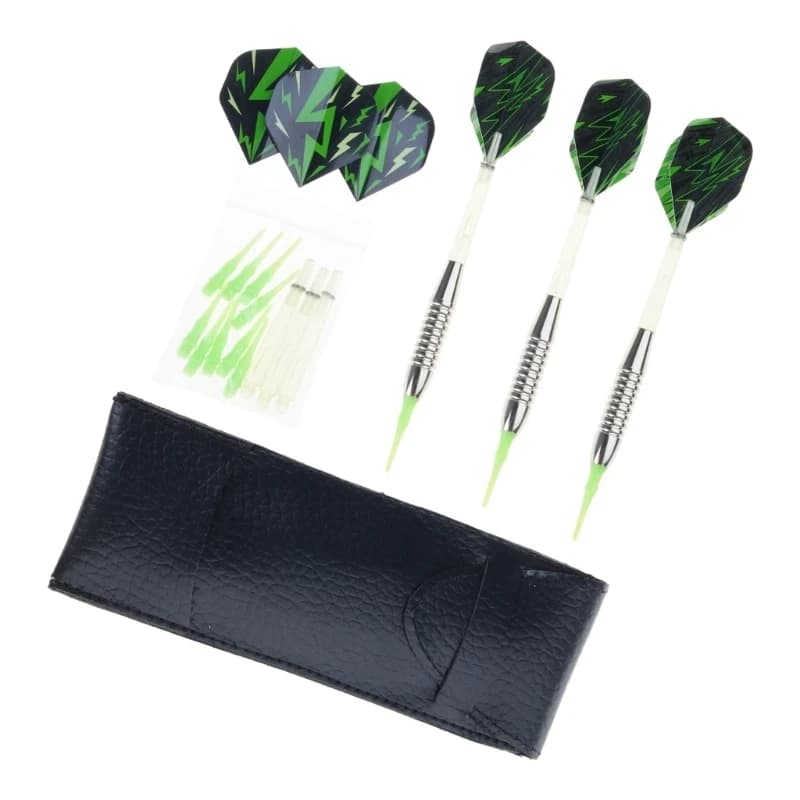 U1JC 3 Pack Soft Plastic Tip Iron Barrels Plastic Shafts & PET Flight Safe Set with Bag, 18g Soft Safe Soft
