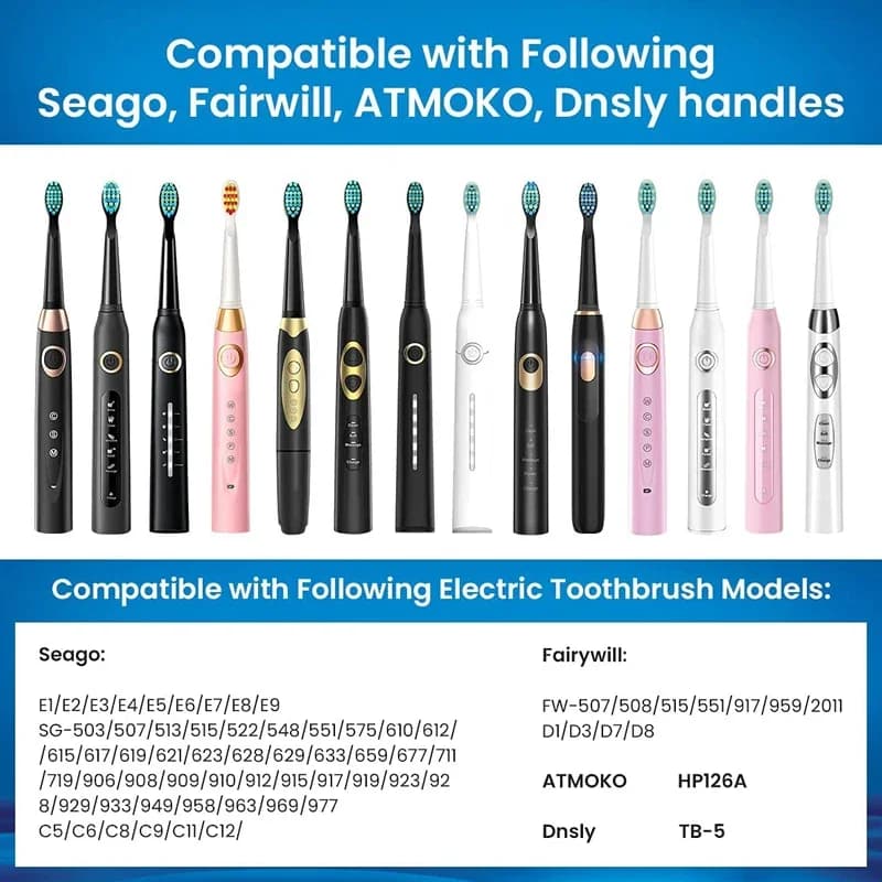 Replacement heads for Seago For Fairywill FW-507/508/515 Dupont Electric Toothbrush head with bristle Refill Clean tooth