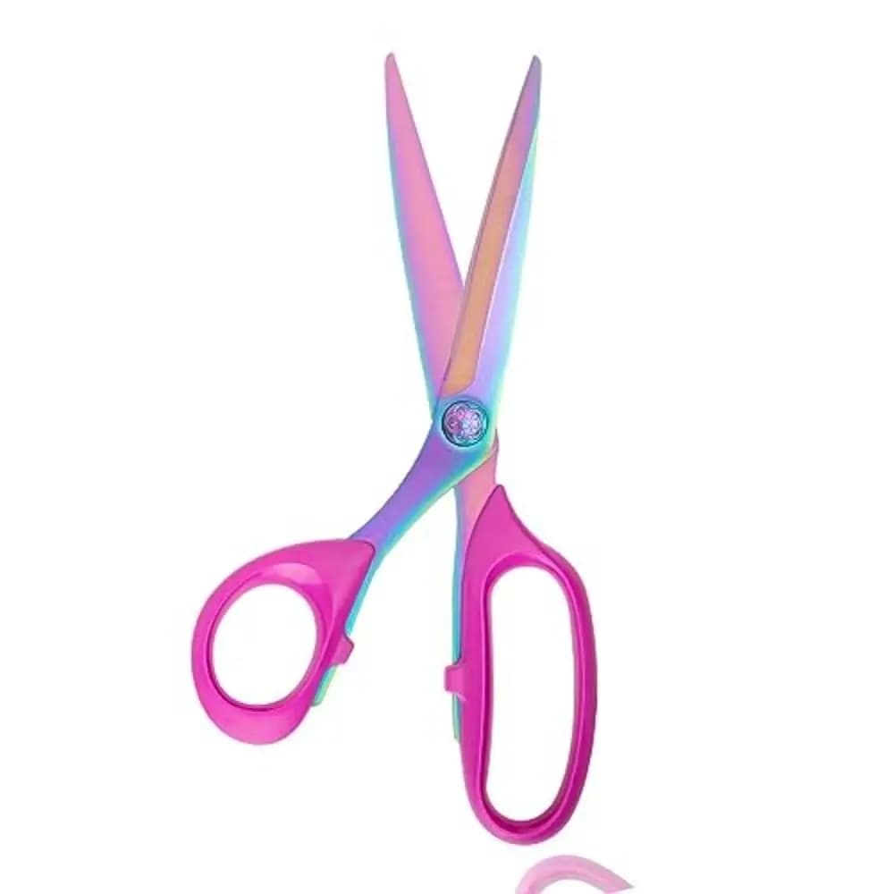 Forbici da cucito professionali Forbici affilate per mancini con rivestimento in titanio Cesoie multiuso per carichi pesanti forgiate