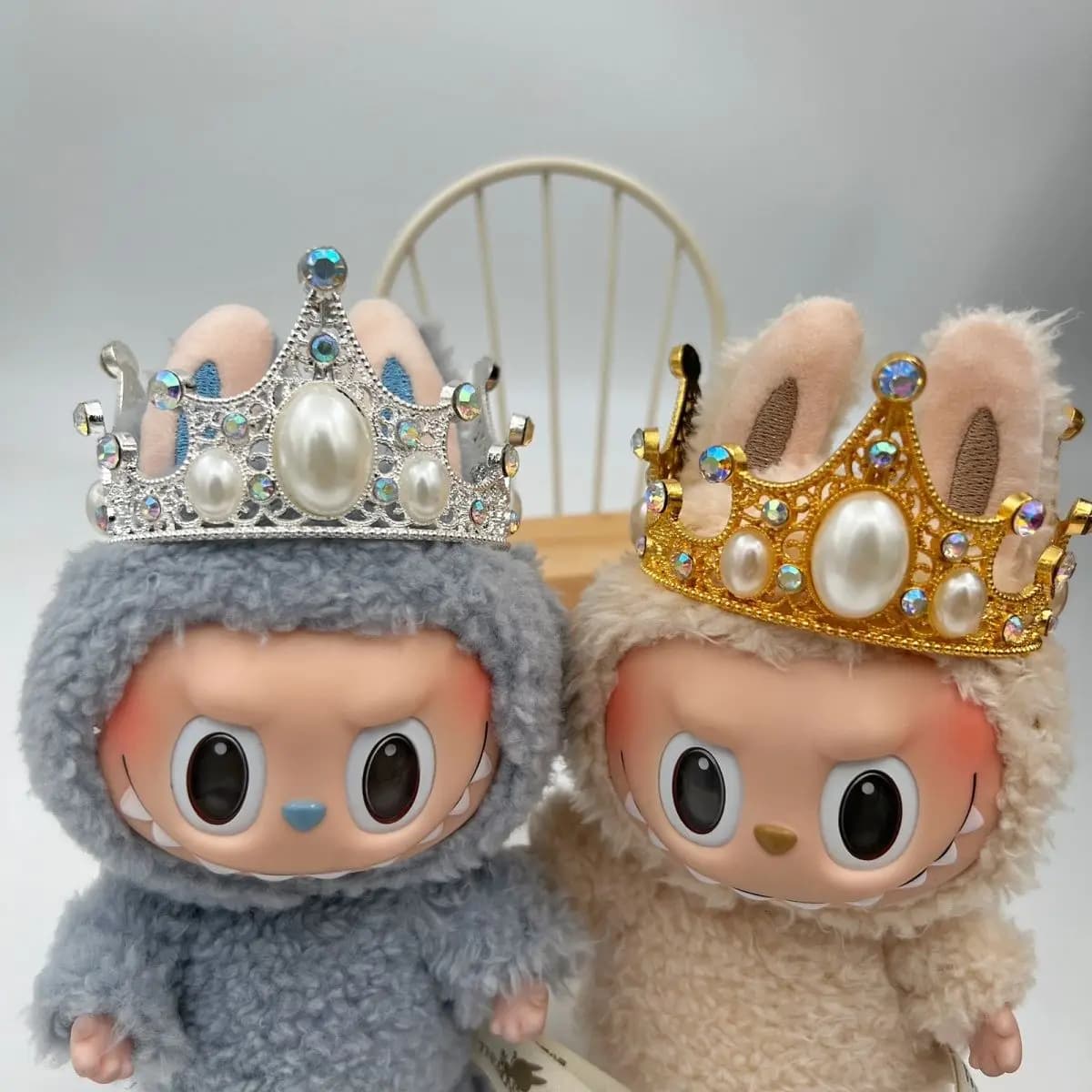 17 centimetri Labubu Idol Bambole Retro Corona Copricapi Accessori Carino Corea Kpop Exo Felpa Con Cappuccio Peluche Bambola FAI DA TE Accessori Per Ragazze