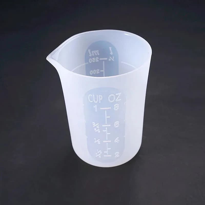 Silicone 250ML tazza di misurazione Diviso tazza Del Silicone Della Resina Della Muffa fatti a mano FAI DA TE strumento di Creazione di Gioielli in resina epossidica tazza