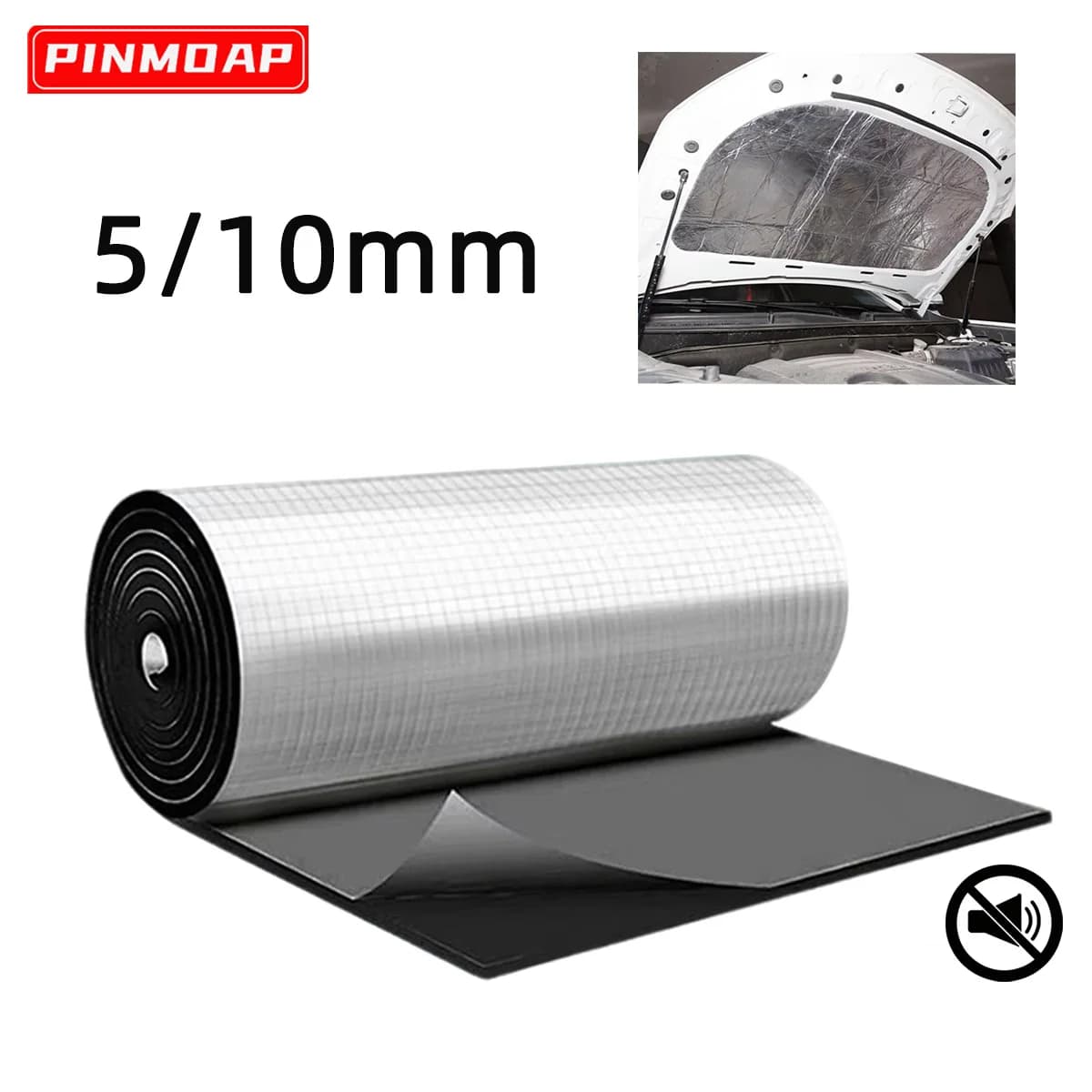 5mm10mm Tappetino fonoassorbente per auto Schiuma a celle chiuse per isolamento acustico termico Cofano per auto Rv Camper Tappetino isolante Isolamento acustico