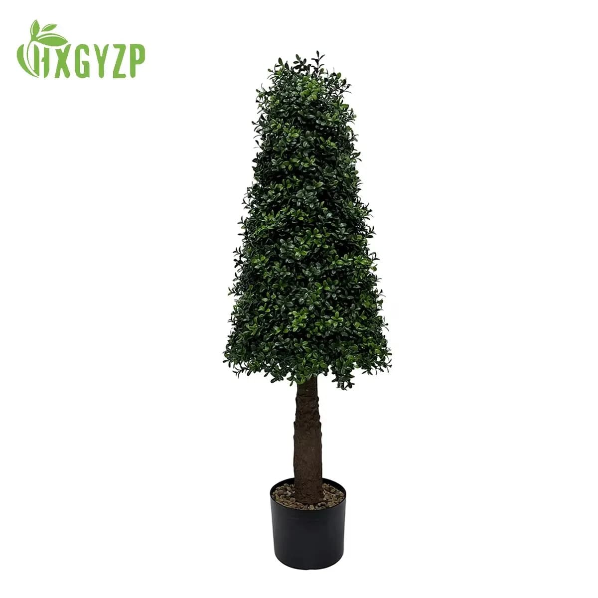 HXGYZP 100cm Tower Tree Artificial Plants Large Vase Simulation Christmas Green Tree Home Outdoor Decoration For Interior Fin Plant