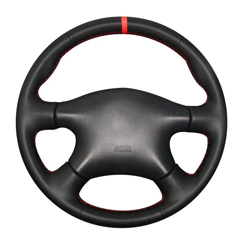 Coprivolante per auto in vera pelle nera antiscivolo per Nissan Almera N16 X-Trail T30 Paladin Terrano 2 Infiniti M45