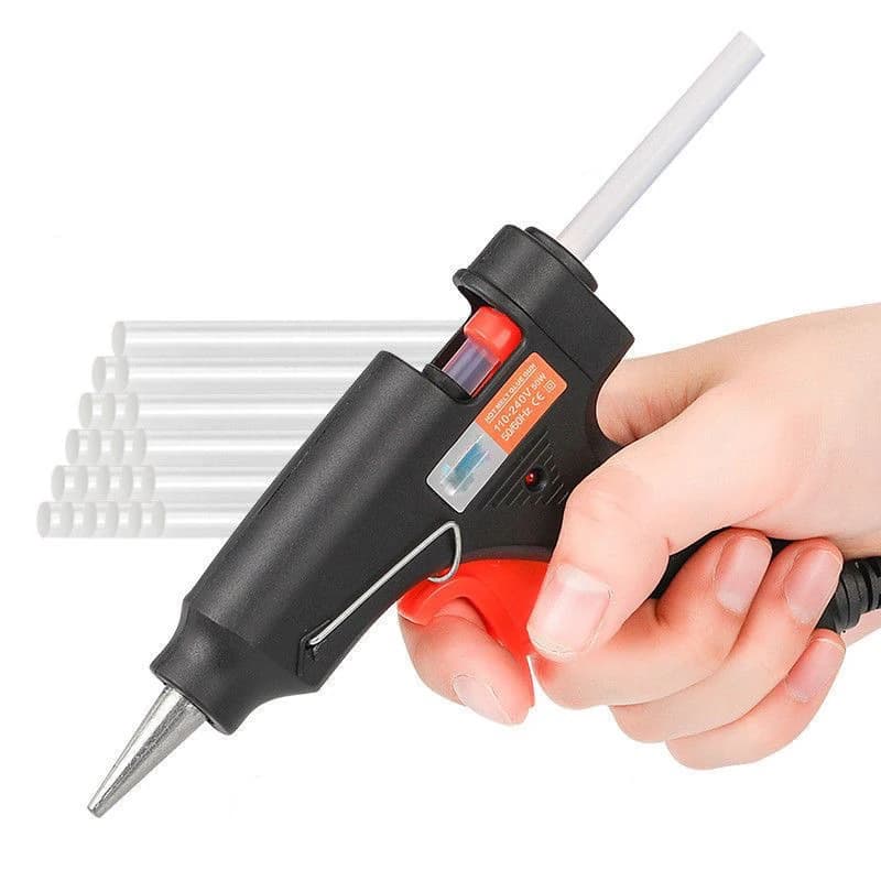 Mini pistole industriali per colla a caldo da 70 W con stick di colla da 7 mm Strumento di riparazione termoelettrica per temperatura di calore per arti arti artigianali fai-da-te
