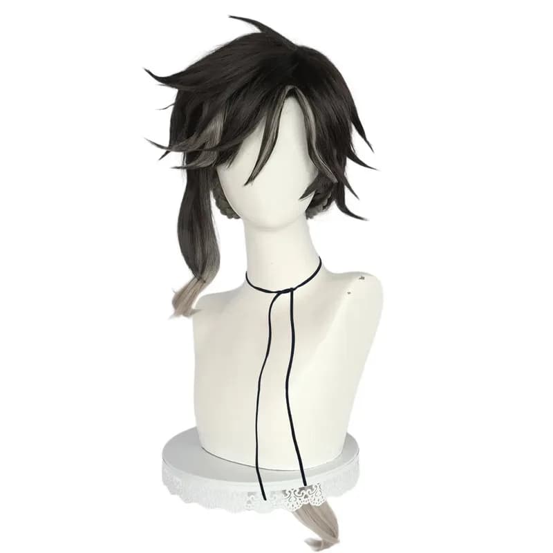 NewGenshin Impact Sethos Parrucca Cosplay 80 cm Lunga Treccia Parrucca Sethos Fibra Resistente Al Calore Capelli per la Festa di Halloween Costume + Parrucca Net2