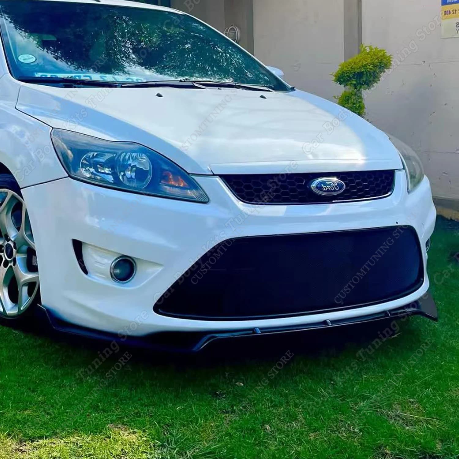 For Ford Focus MK2.5 ST 2008-2010 Facelift Gloss Black Front Bumper Lip Spoiler Splitter Diffuser Canards Blade Bodykits Tuning