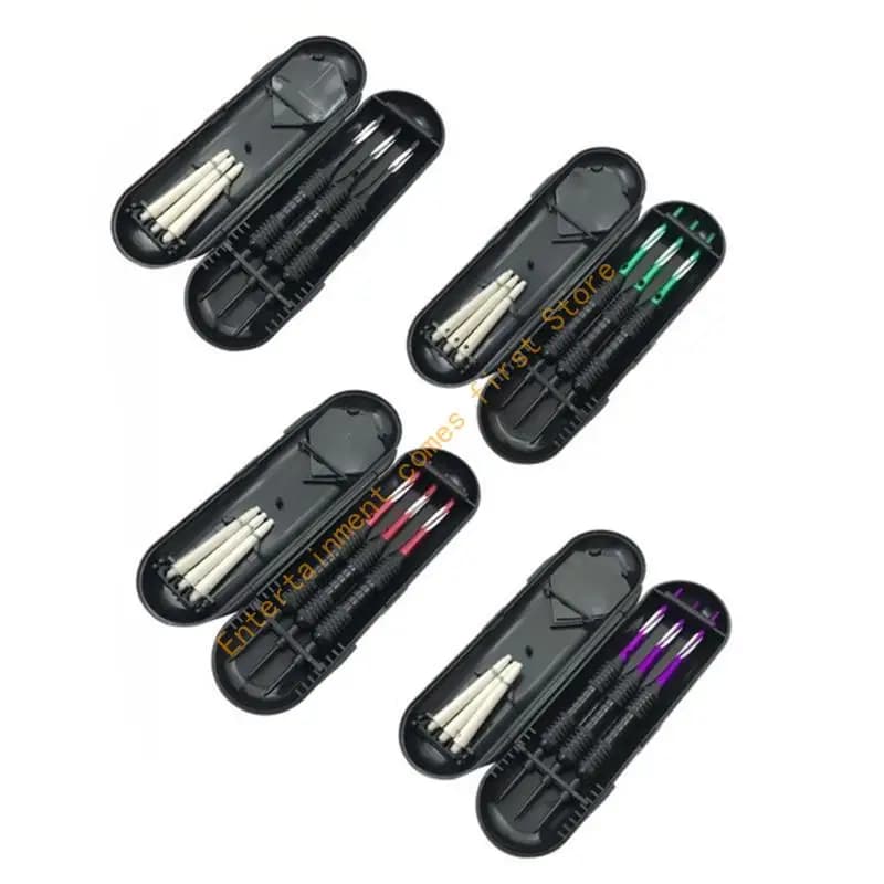 1 set freccette professionali in acciaio con punta in acciaio e metallo con custodia per il trasporto 55KD