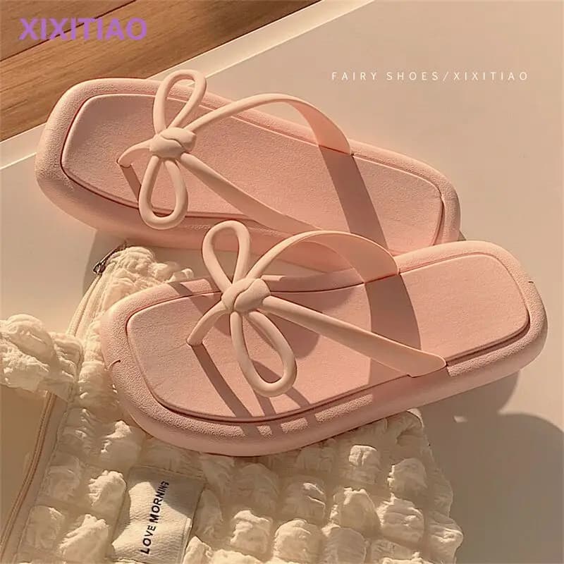 Women's PVC Summer slippers, Cute Swimwear Beach Anti-slip, Sweet Fashion Anti-slip slippers, Comfortable Home Slippers
