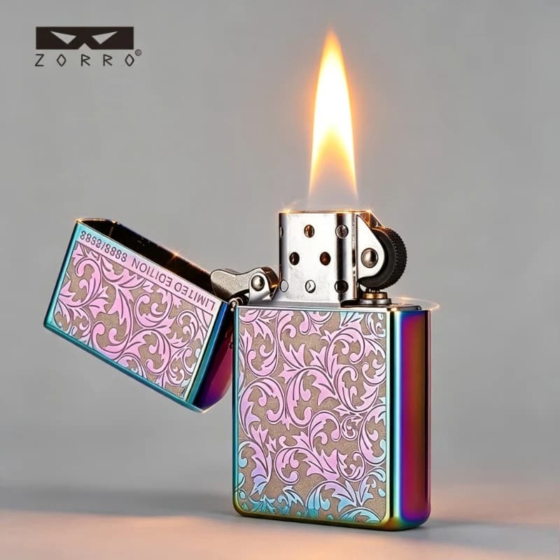 Genuine ZORRO Symphony Tangcao Kerosine Lighter, Windproof High-end Personalized Men's Smoking Accessories Gift