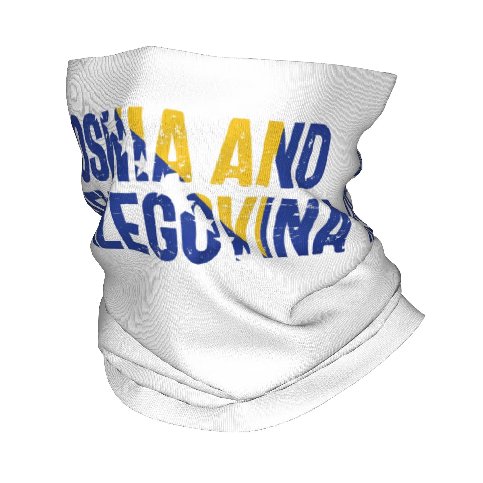 Bandana con bandiera della Bosnia ed Erzegovina, divertente maschera per bicicletta, maschera antipolvere per sport all'aria aperta, copricollo grafico, maschera per il viso