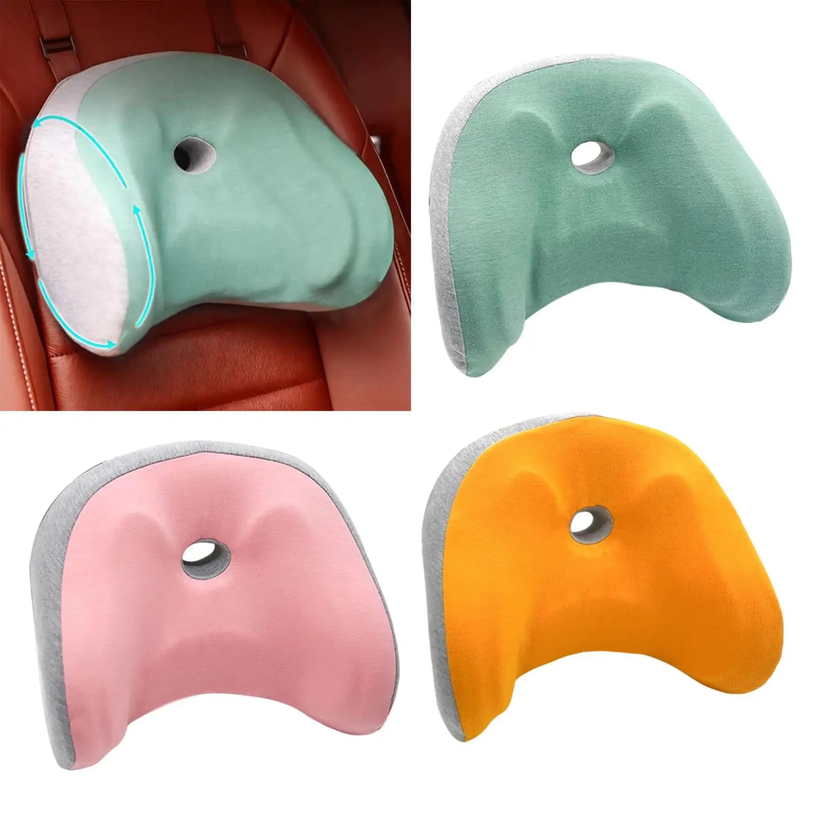 Car Seat Travel Pillow Headrest Breathable Kids Travel Pillow for Road Trips