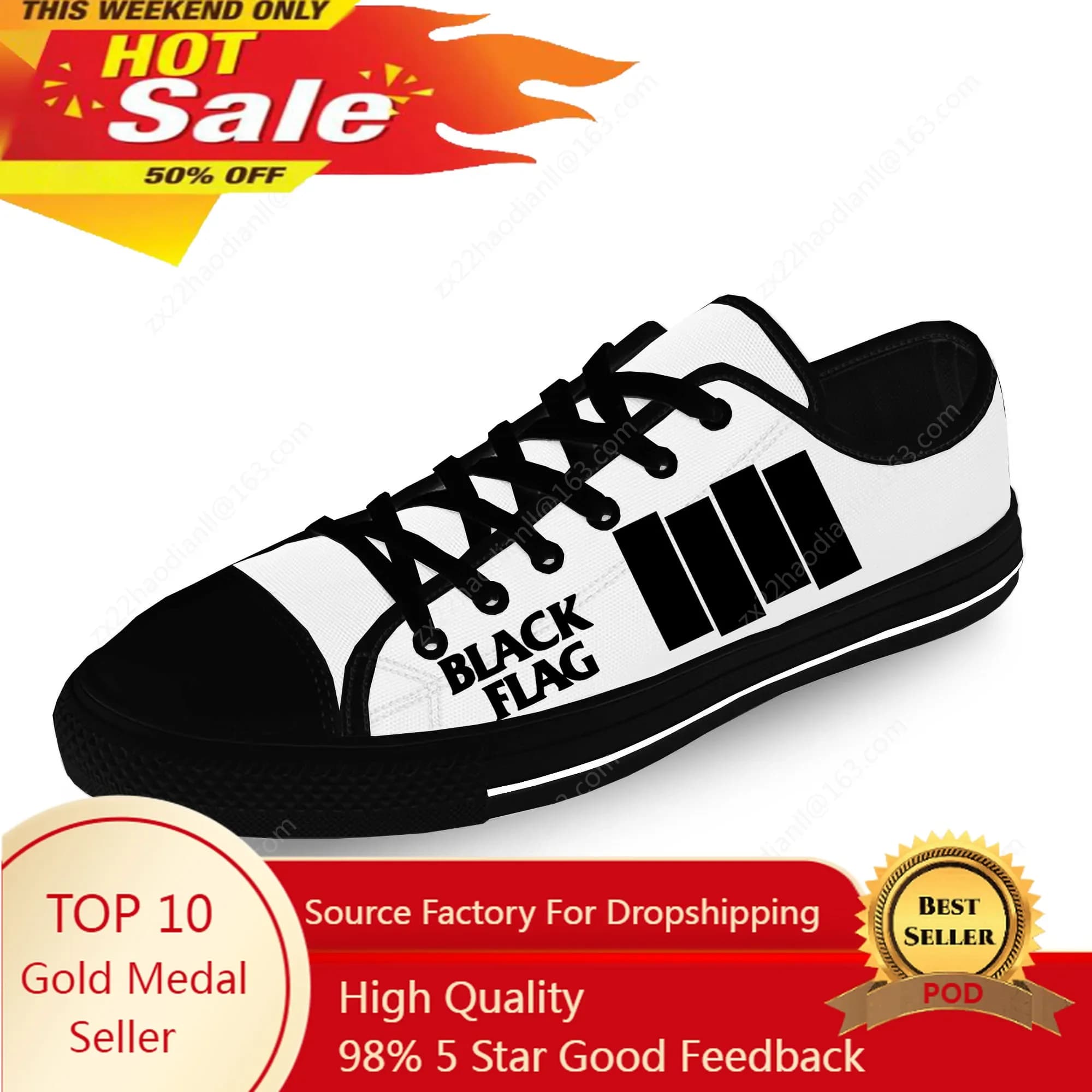 BLACK FLAG Rock Band Sneakers Low Men Women casual shoes for teens Running shoes 3D Print Designer Light Shoe