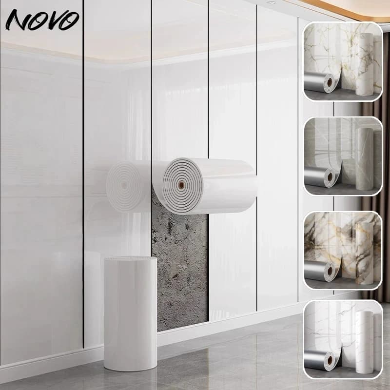 Carta da Parati in Schiuma Spessa Effetto Marmo 10/5/3M, Imitazione Piastrelle in Ceramica, Adesiva, Impermeabile per Bagno e Camera da Letto