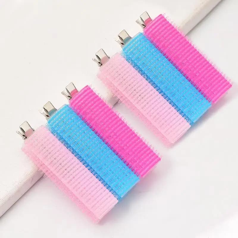 Set di 3 Ferro arricciacapelli per frangia, clip per lo styling dei capelli, fissaggio autoadesivo, piastra per capelli, non danneggia i capelli, effetto voluminoso.