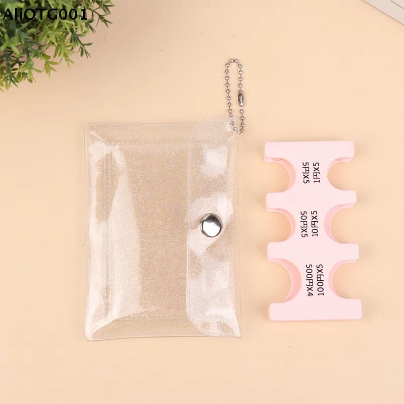 Portachiavi Dispenser di Monete Trasparente, Portamonete Portatile, Portafoglio Stile Giapponese, Organizzatore per Monete