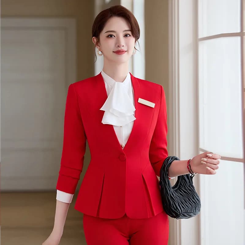 2025 Autumn Winter Formal Elegant Styles Women Business Suits Blazer and Pants Sets OL Styles Professional Trousers Set