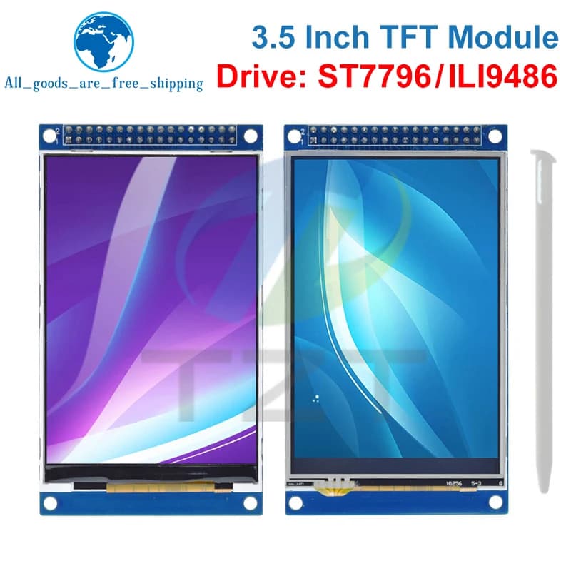 TZT 3.5" 3.5 inch TFT LCD Touch Screen Module 480x320 ST7796U ILI9486 LCD Display for Arduino UNO MEGA2560 With/Without Touch