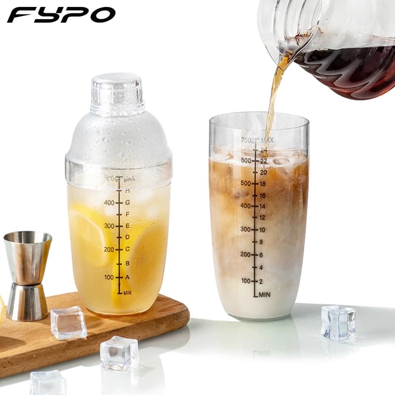 Shaker per Cocktail in Plastica, Shaker per Martini 350/500/700/1000ml, Miscelatore per Bevande, Shaker per Vino, Mixer per Drink, Accessorio da Bar
