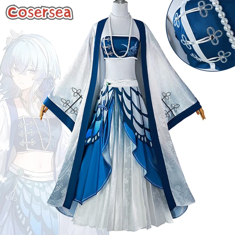 Cosersea Il Shorekeeper Costume Cosplay Wuthering Waves West Lake Il Shorekeeper Halloween Donna Abito Uniforme Outfit Fullset