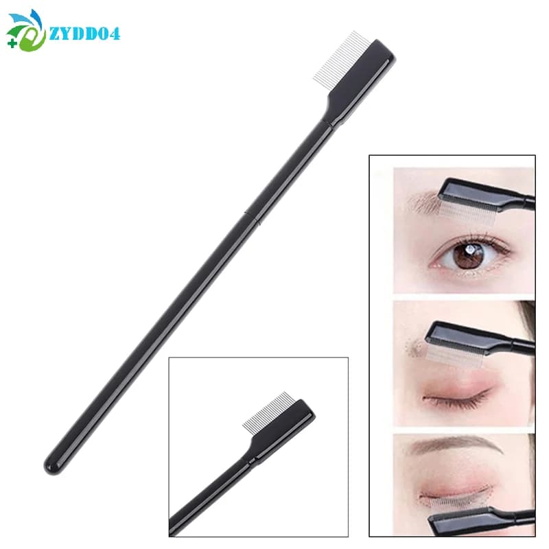 ● 1/2 pieces of steel eyebrow brush eyelashes for extension metal comb brushes makeup tool, 17,8 cm
